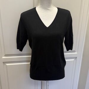 Merona Black V-Neck Short Sleeve Sweater
